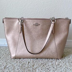RoseGold Coach Shoulder Purse